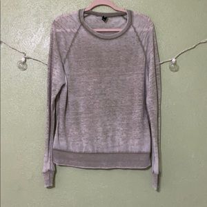 Olive green long sleeve crew neck
